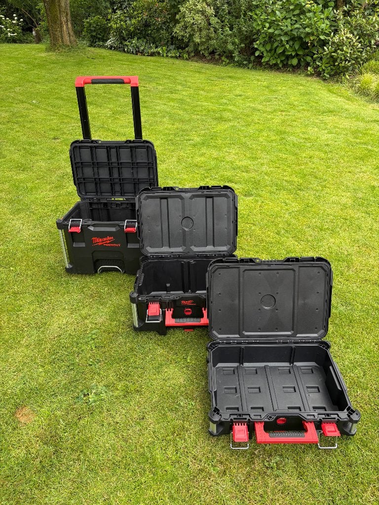 IN NIEUW STAAT Milwaukee pack out trolly met 3 koffers, Ophalen of Verzenden, Zo goed als nieuw