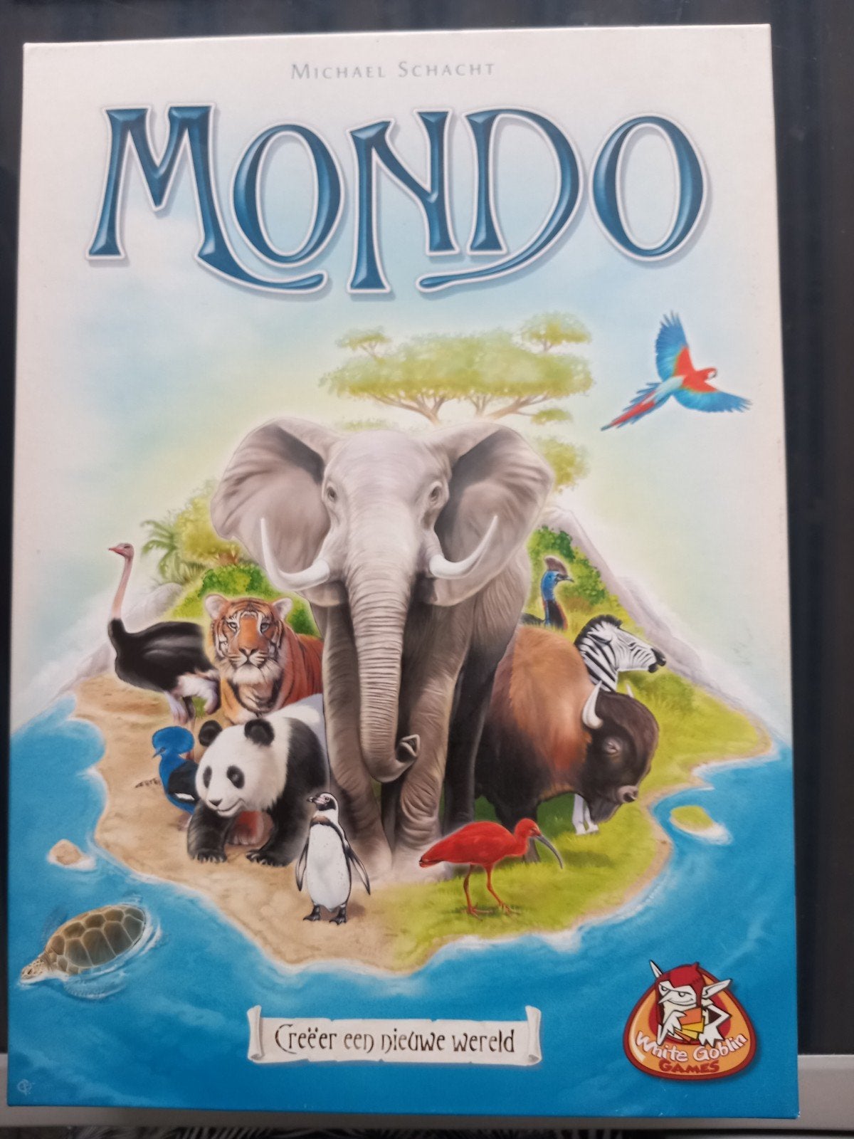 Mondo bordspel van White Goblin Games, Een of twee spelers, Ophalen, Zo goed als nieuw, White Goblin Games