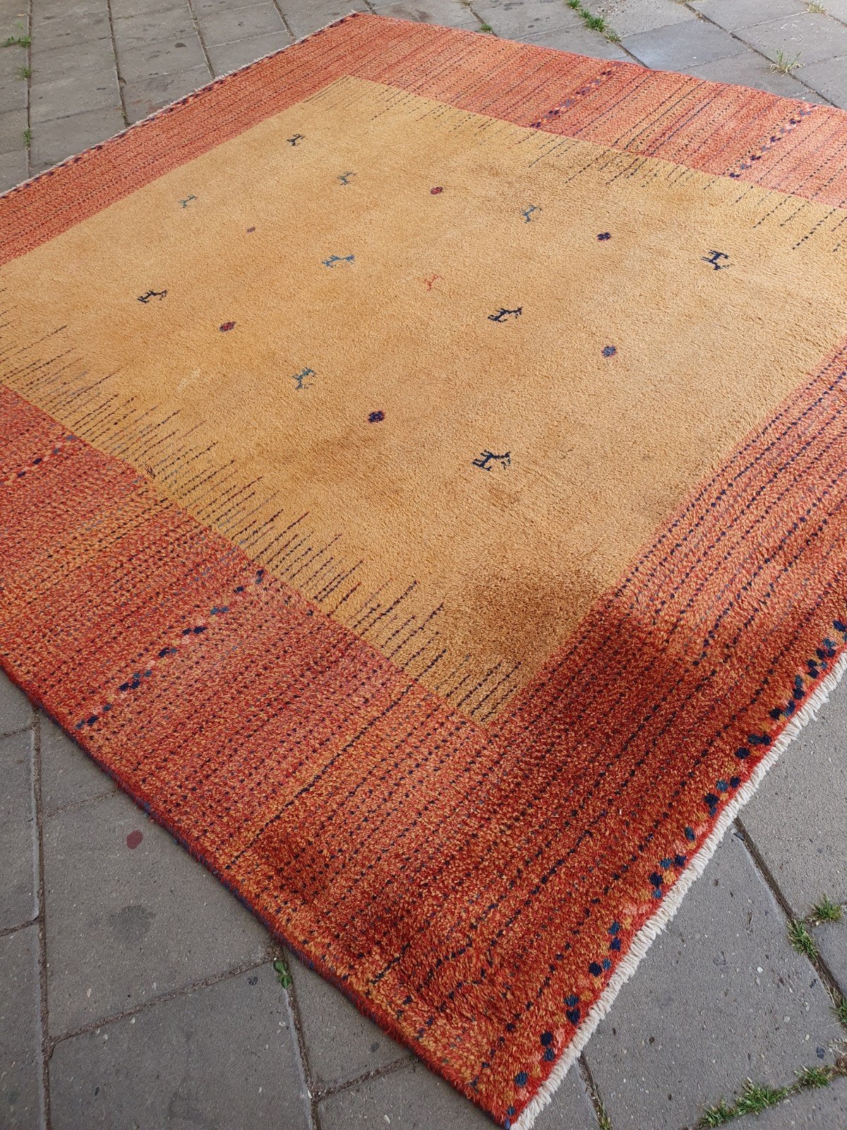 HELAAS VERKOCHT Perzisch tapijt 250x235 cm.Gabbeth, Gabbeth, Gebruikt, Overige kleuren, 200 cm of meer