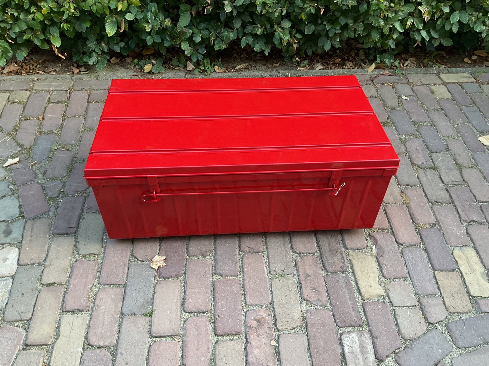 Metalen kist - dekenkist - bagagebox - gereedschapkist, Ophalen of Verzenden, Zo goed als nieuw