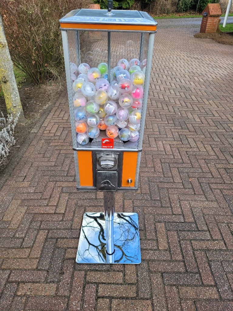 BEAVER surprise ballen automaat op poot sixties fifties ., Verzamelen, Automaten | Overige, Ophalen, Zo goed als nieuw
