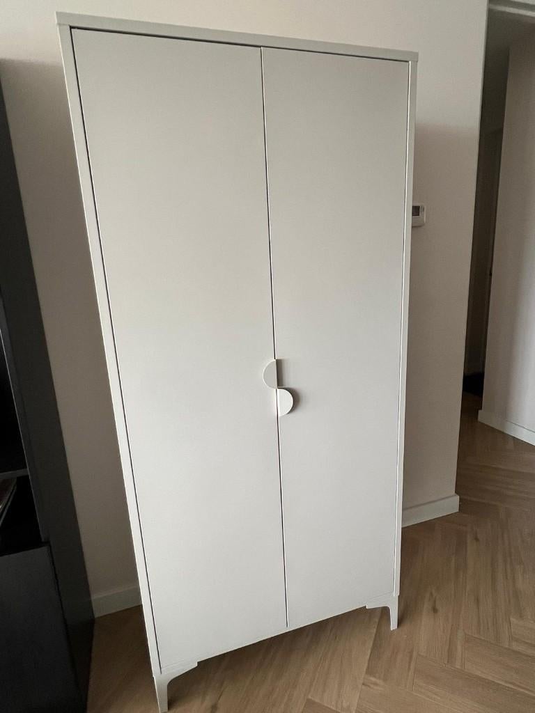 kleding garderobe hal kast beige staal leg en hang, Huis en Inrichting, Kasten | Kledingkasten, Ophalen, Met deur(en), 50 tot 100 cm