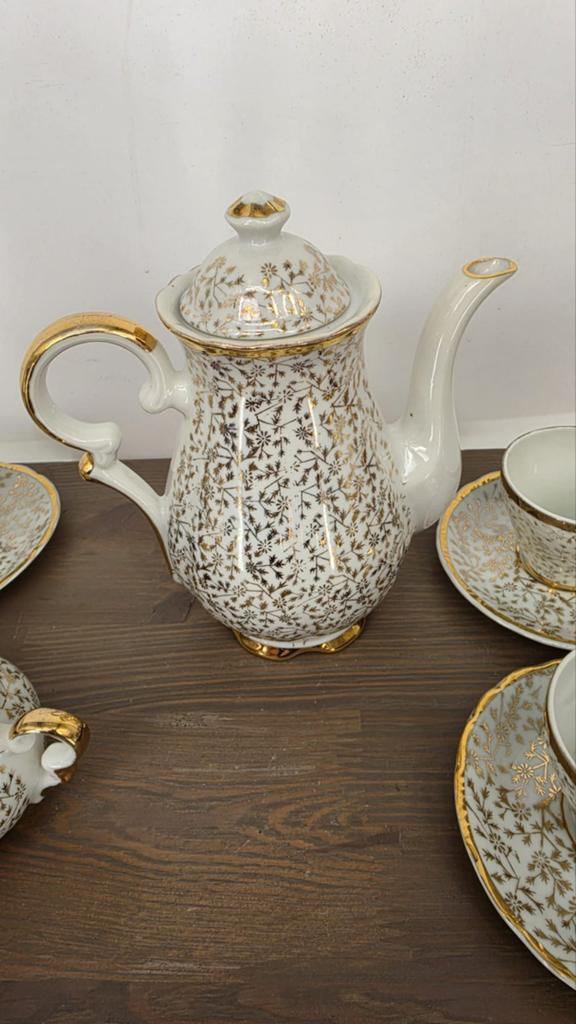 Vintage Versailles Porseleinen Koffie / Theeservies | 11, Antiek en Kunst, Antiek | Servies compleet, Ophalen of Verzenden
