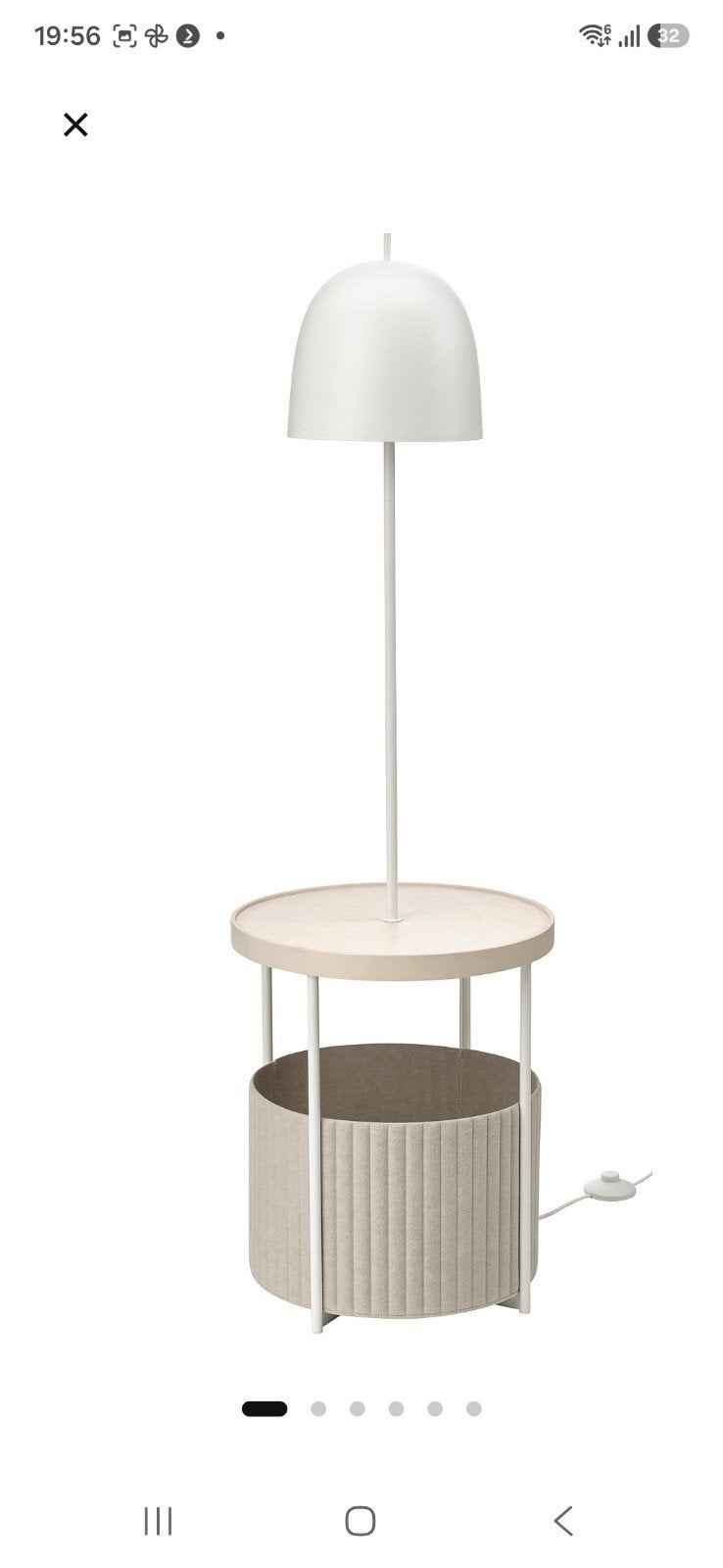 Ikea Trindsno nieuw bijzettafel lamp opbergruimte, Huis en Inrichting, Tafels | Bijzettafels, Minder dan 55 cm, Rond, Nieuw, Ophalen