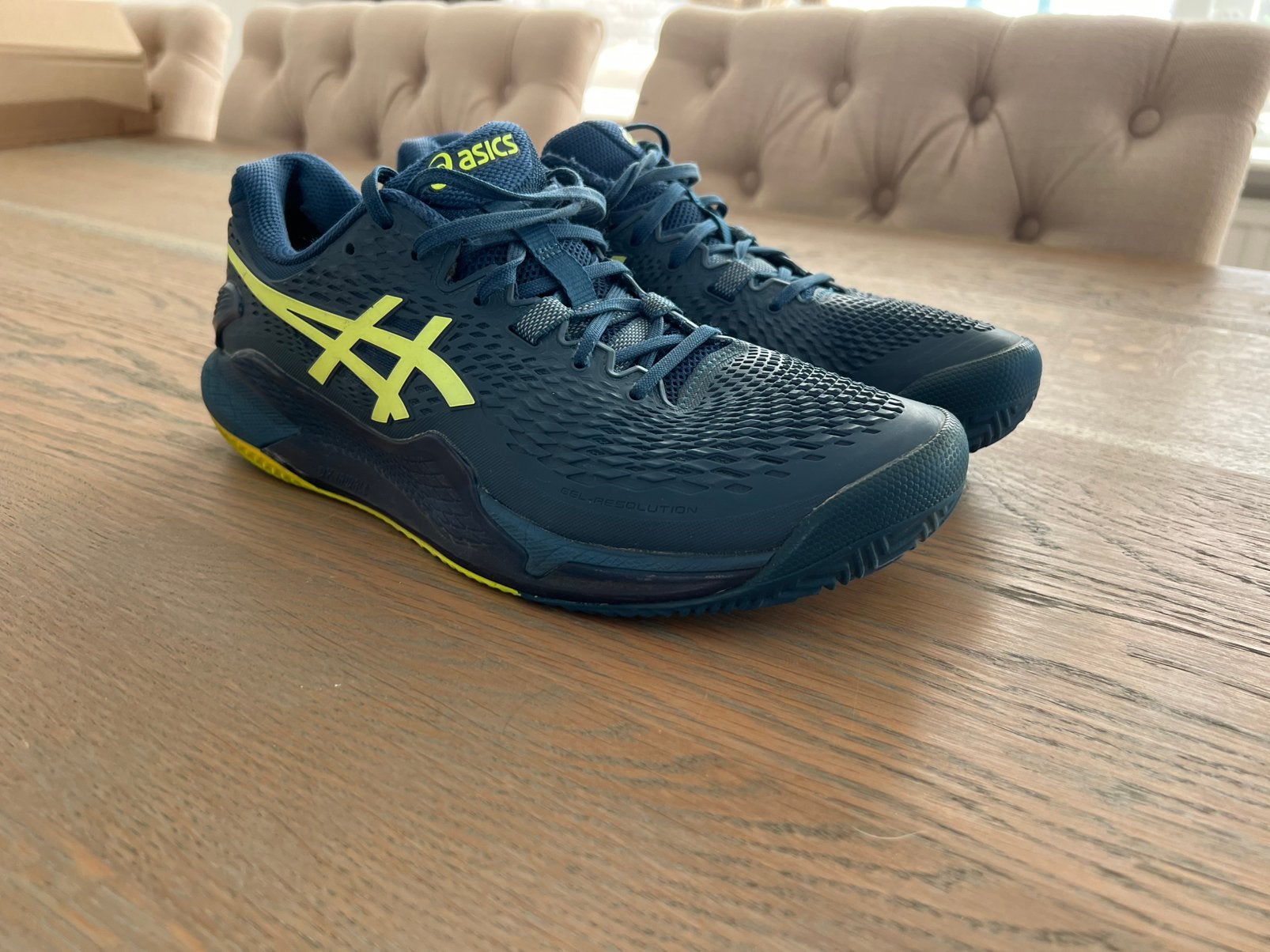 Asics Resolution 43,5 padelschoenen, Ophalen of Verzenden, Gebruikt, Padelschoenen