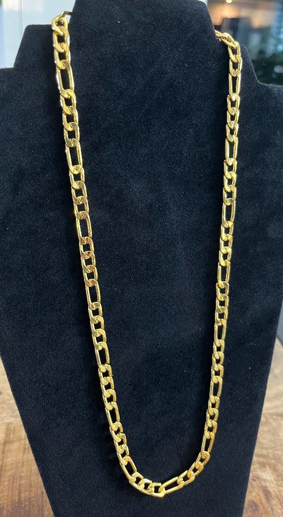 Ketting Zware brede Figaro schakel Goud Verguld 70 CM -NIEUW, Sieraden, Tassen en Uiterlijk, Kettingen, Ophalen of Verzenden, Nieuw