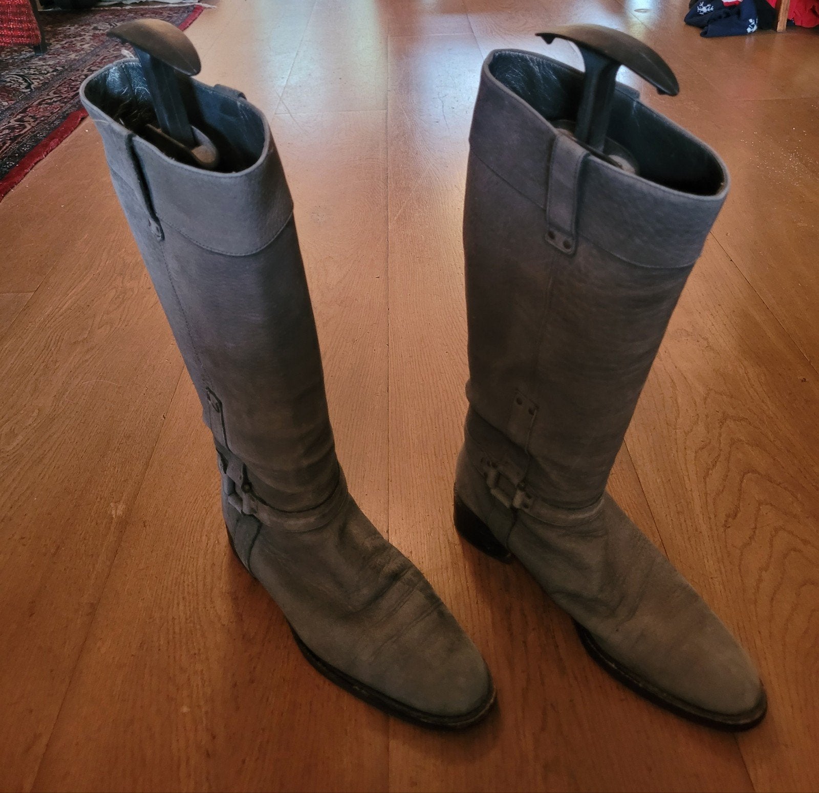 Dr. Shoe laarzen zonder rits, maat 39, smalle leest, Hoge laarzen, Blauw, Ophalen of Verzenden, Gedragen