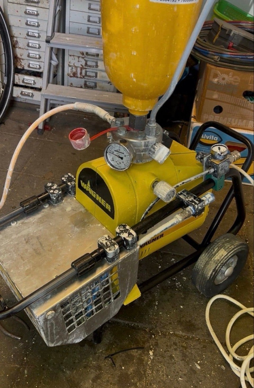 Wagner Verfspuit/Verfpomp - Professionele Spuitmachine, Ophalen, Gebruikt, Verfspuit of Verfpomp