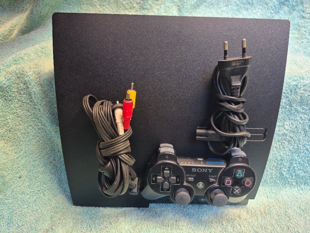 Sony PlayStation 3 Slim gameconsole en controller., Ophalen, Gebruikt, 500 GB, Met 1 controller