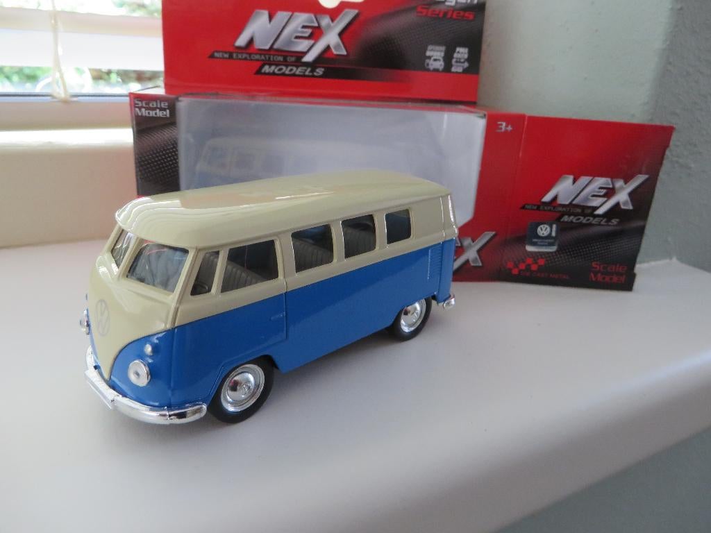 Welly Volkswagen Transporter T1 spijltje blauw, Hobby en Vrije tijd, Modelauto's | 1:43, Ophalen of Verzenden, Nieuw, Auto, Overige merken