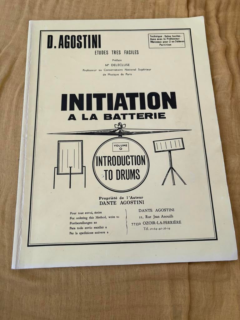 Dante Agostini - Méthode de Batterie Vol.0, Drums of Percussie, Les of Cursus, Ophalen of Verzenden, Zo goed als nieuw