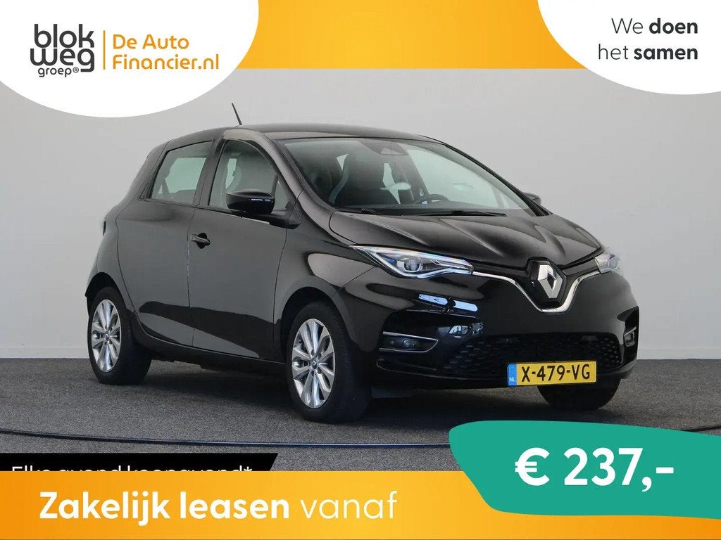 Renault ZOE R110 Intens 52 kwh € 14.445,00, Gebruikt, 180 min, Zwart, ZOE