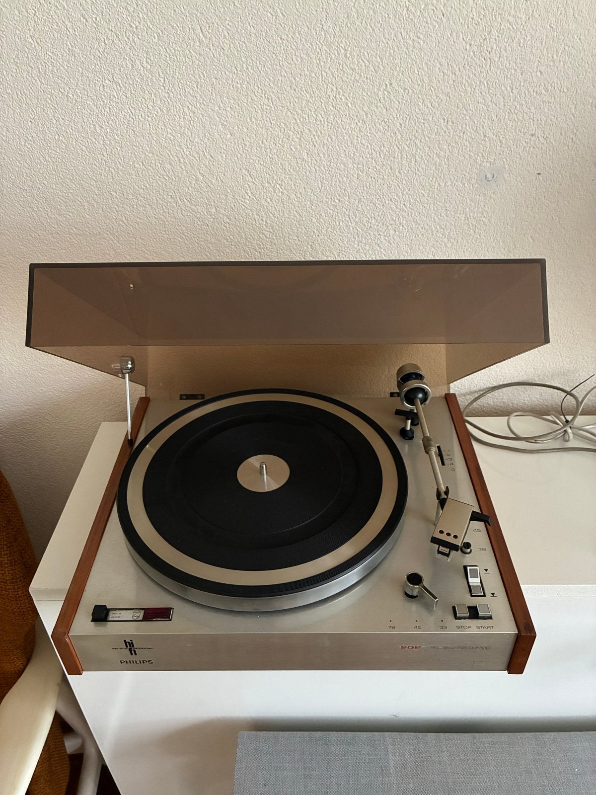 Philips 202 Electronic Platenspeler - Vintage Hifi, Ophalen, Gebruikt, Platenspeler, Philips