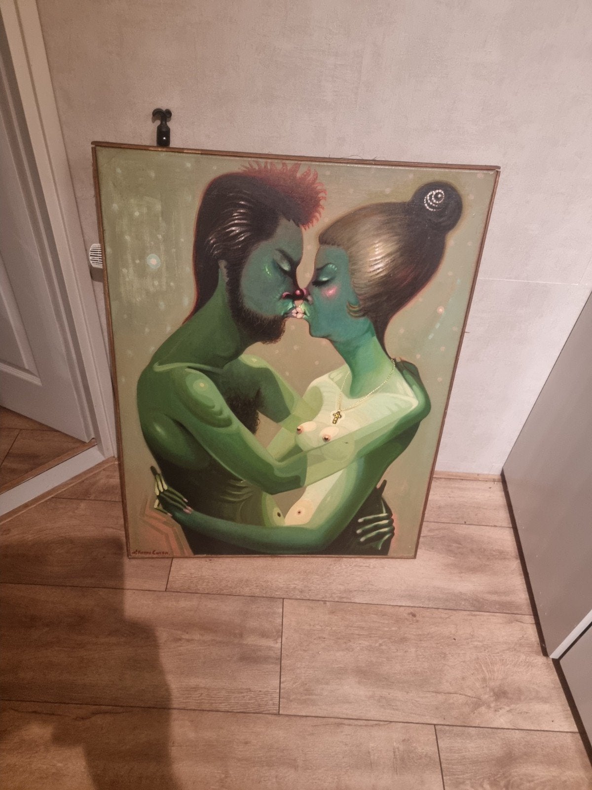Etienne Caron, Ophalen, Olieverf, Overige materialen, Figuren