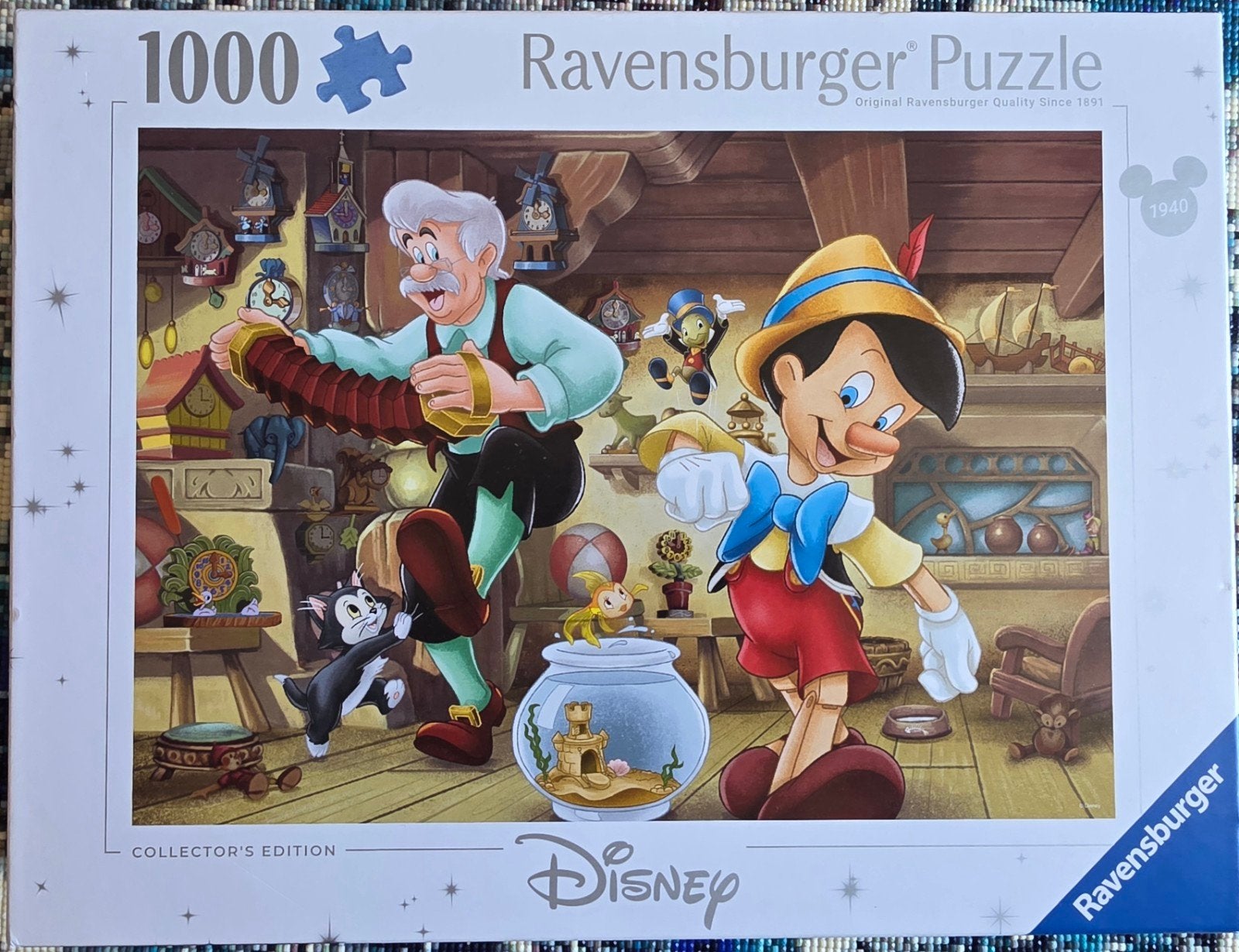 Ravensburger Disney Pinokkio puzzel 1000 Stukjes, Ophalen of Verzenden, 500 t/m 1500 stukjes, Zo goed als nieuw, Legpuzzel