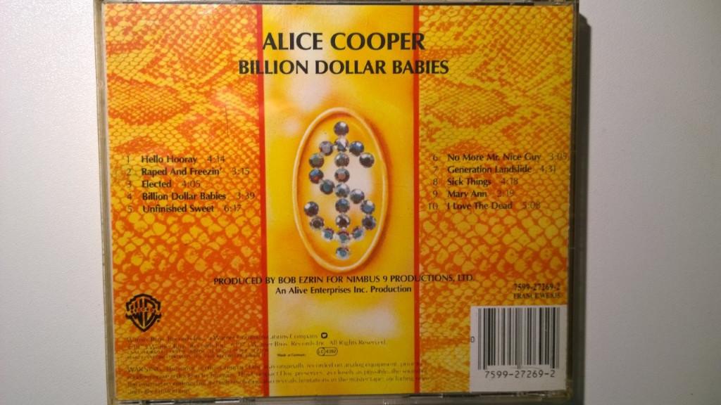 Alice Cooper - Billion Dollar Babies, Ophalen of Verzenden, Zo goed als nieuw