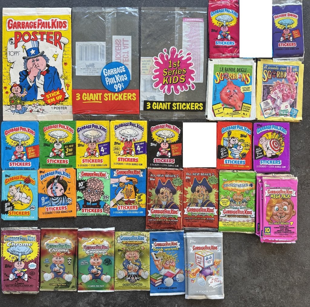 Garbage Pail Kids wrappers (lege packs) te koop / ruil, Ophalen of Verzenden, Meerdere plaatjes
