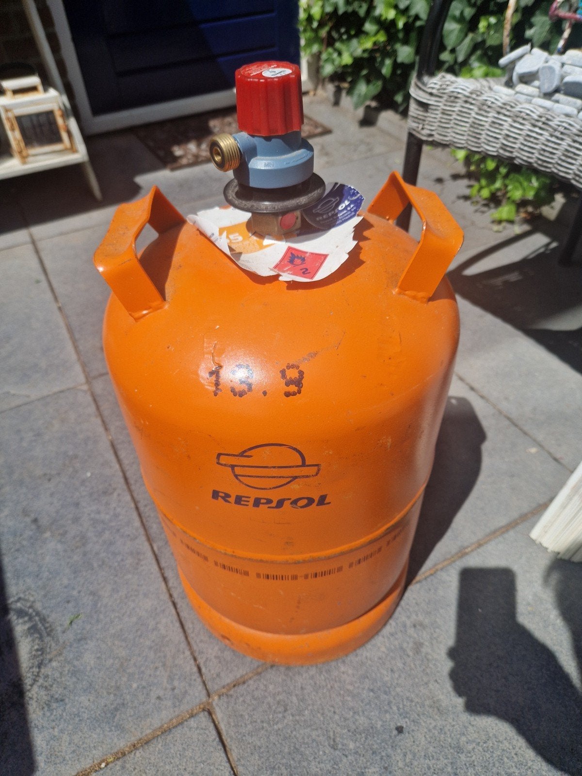 Repsol gasfles, Ophalen