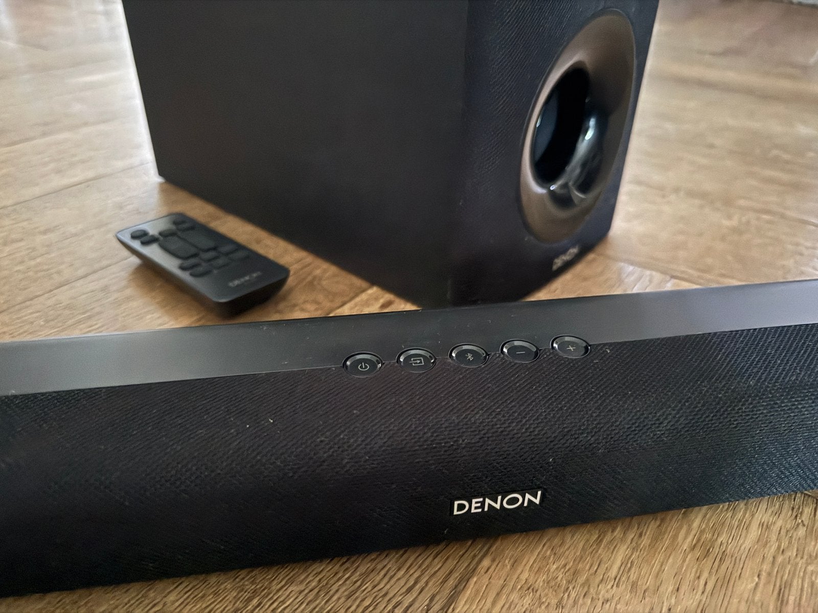Denon soundbar + subwoofer, Ophalen, Bluetooth, Zo goed als nieuw