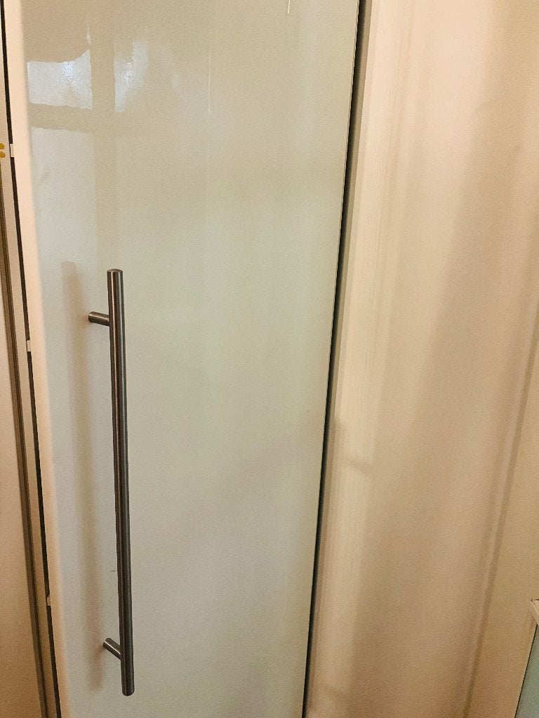 Kleding kast met hoogglans deuren wit pax, Ophalen, 200 cm of meer, 150 tot 200 cm, Zo goed als nieuw