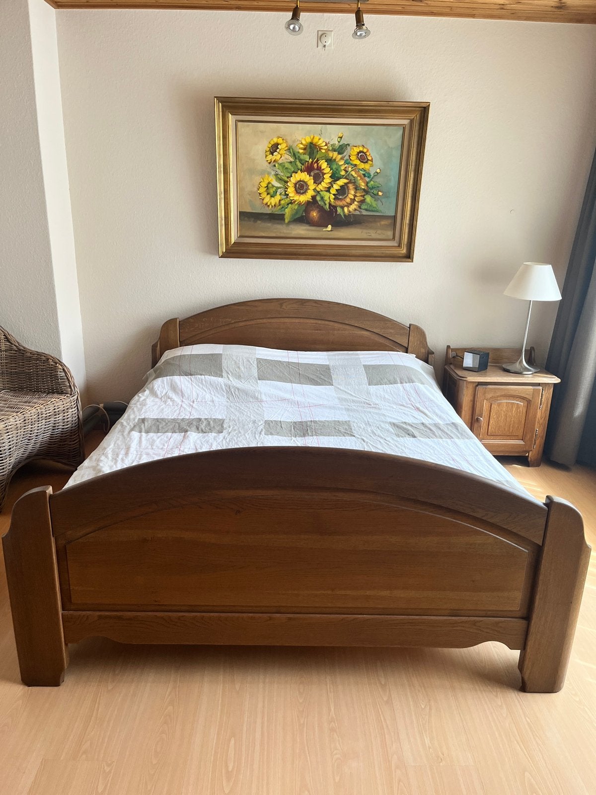 Complete eiken slaapkamer, Huis en Inrichting, Slaapkamer | Complete slaapkamers, Ophalen, Gebruikt, Tweepersoons, Landelijk