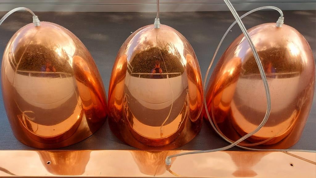 Koningsdag aanbieding : Prachtige lamp in koperkleur, Ophalen of Verzenden, Gebruikt, Metaal, Modern