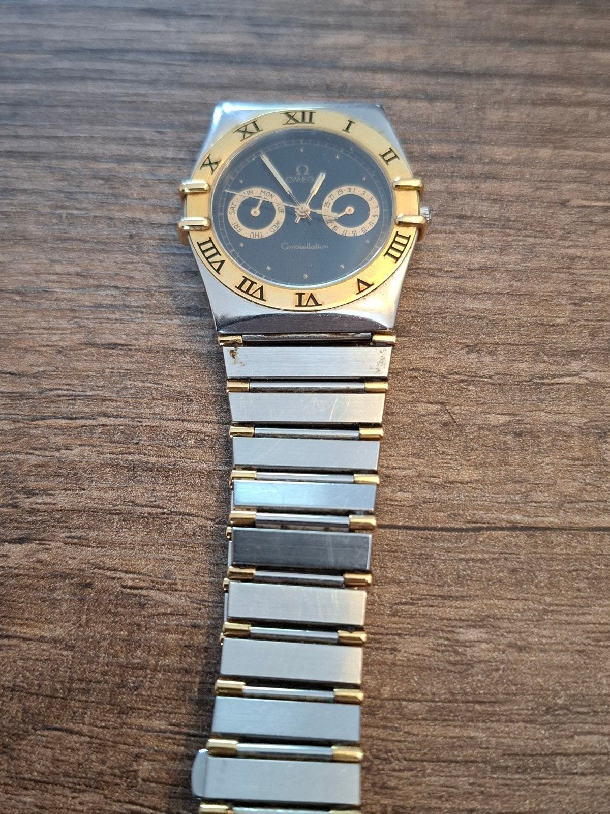 Omega Constellation Herenhorloge Staal/Goud, Staal, Gebruikt, Staal, Polshorloge