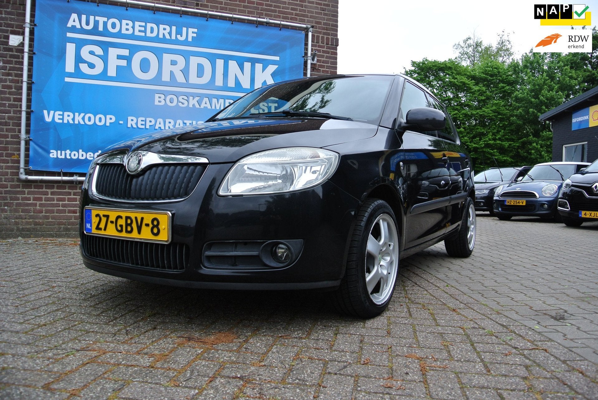 Skoda Fabia 1.4-16V Ambiente, Auto's, Voorwielaandrijving, 4 cilinders, Zwart, Origineel Nederlands