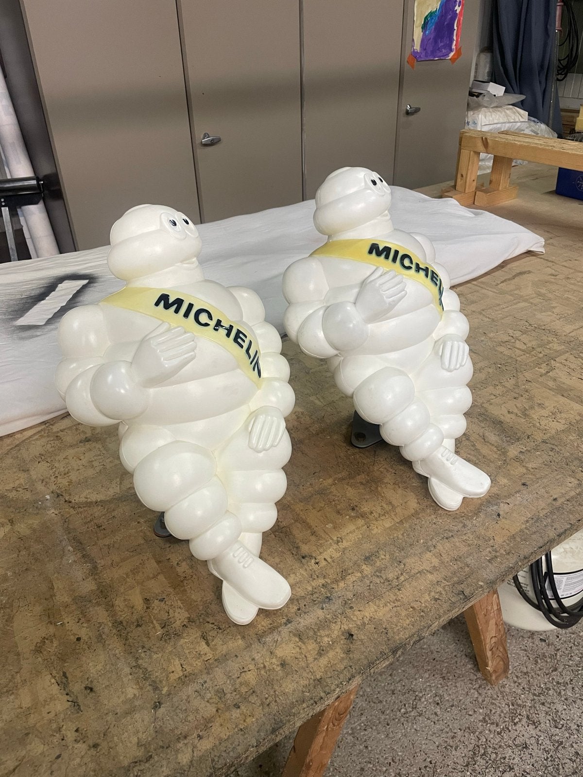 Set van 2 Michelin Mannetjes (Bibendum) - Michelinpoppen, Ophalen of Verzenden, Nieuw, Overige merken