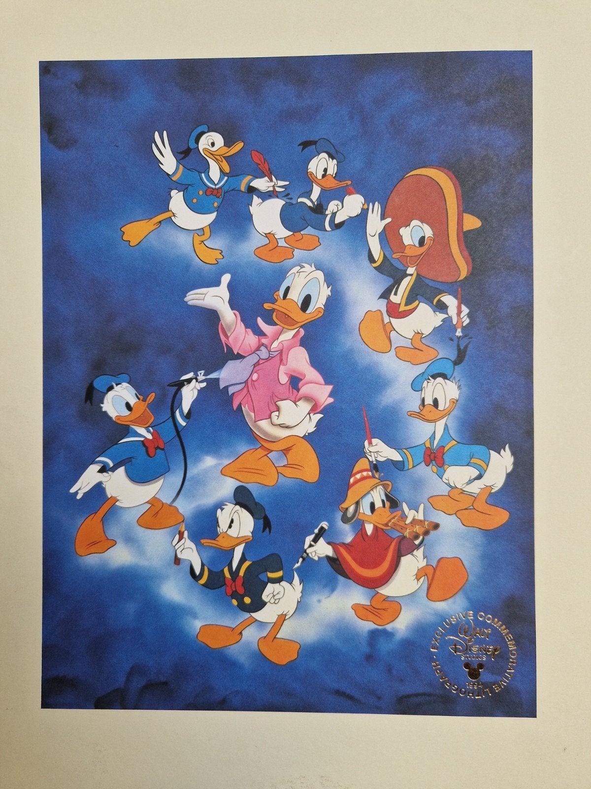 1996 donald duck litho walt disney official disney's, Ophalen of Verzenden