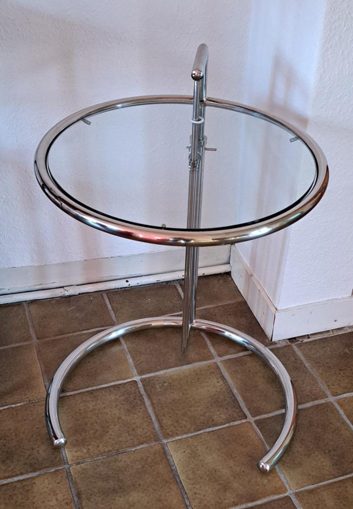 Bijzettafel Eileen Gray Stijl, Minder dan 55 cm, Rond, Ophalen, 45 tot 60 cm