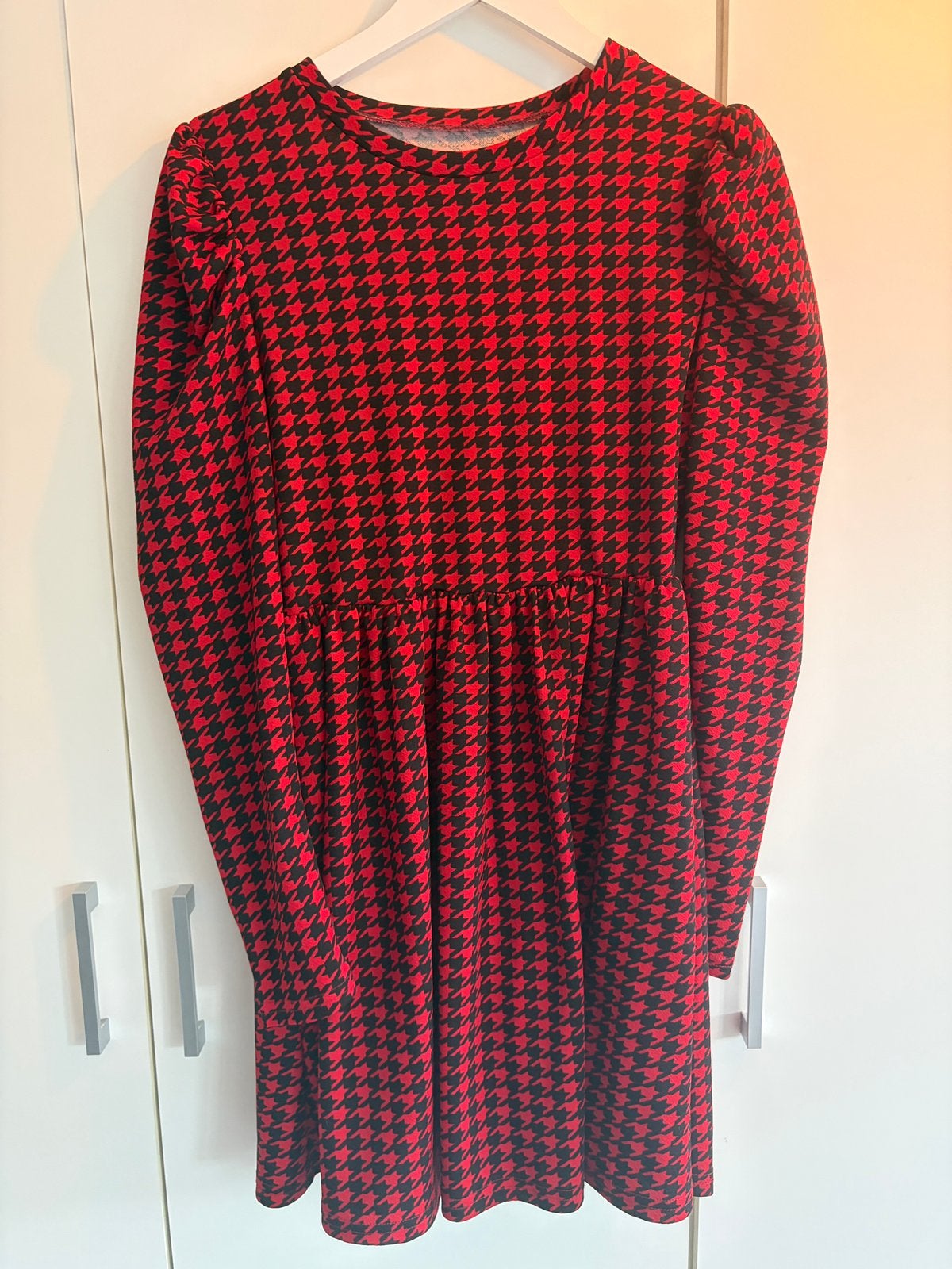 Kerstjurkje /Jurkje met Dogtooth print, maat L, Maat 42/44 (L), Ophalen of Verzenden, Zo goed als nieuw, Knielengte