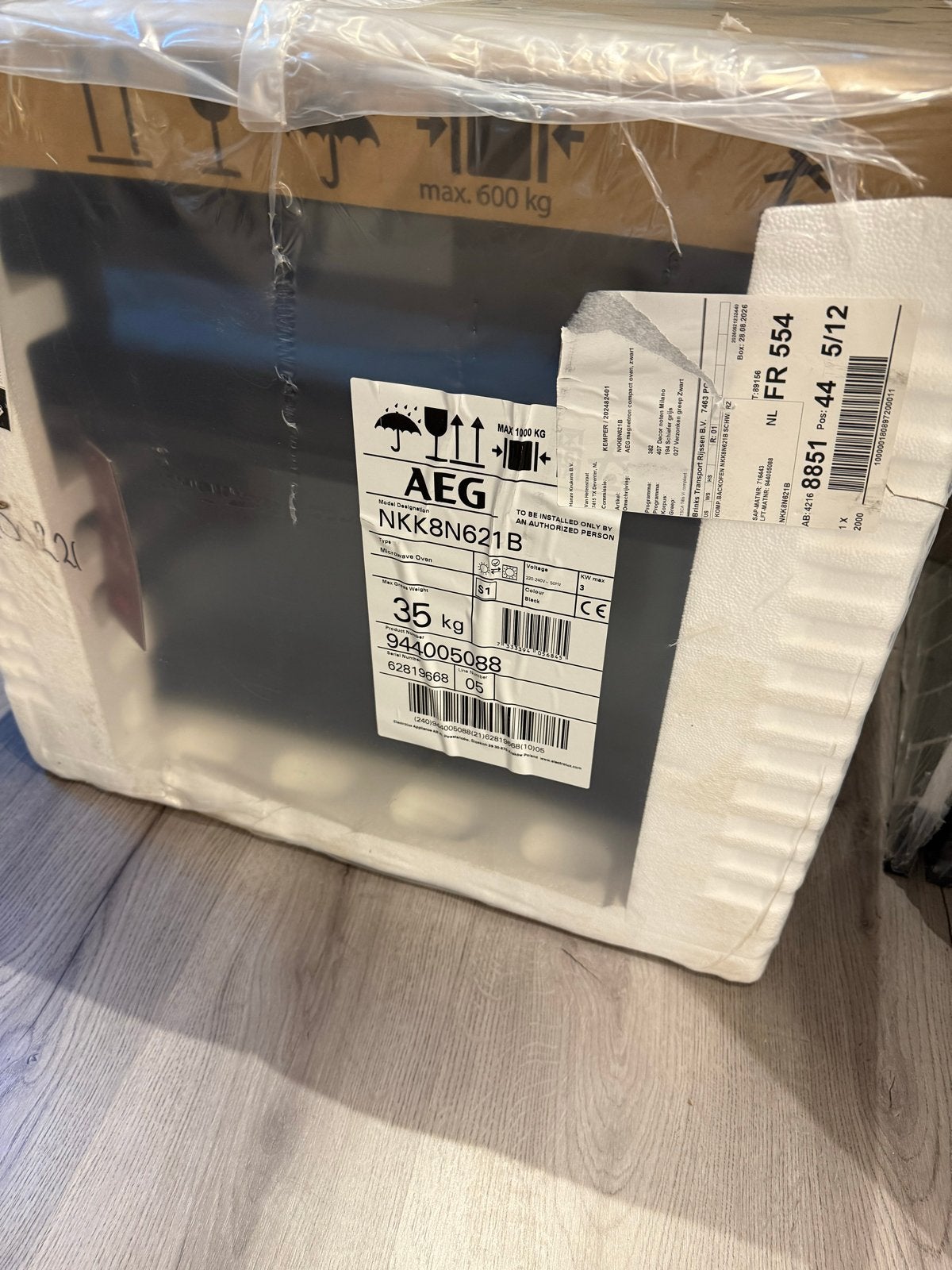 AEG NKK8N621B Inbouw Magnetron - Nieuw in doos, Witgoed en Apparatuur, Ophalen, Combimagnetron, 60 cm of meer, Inbouw