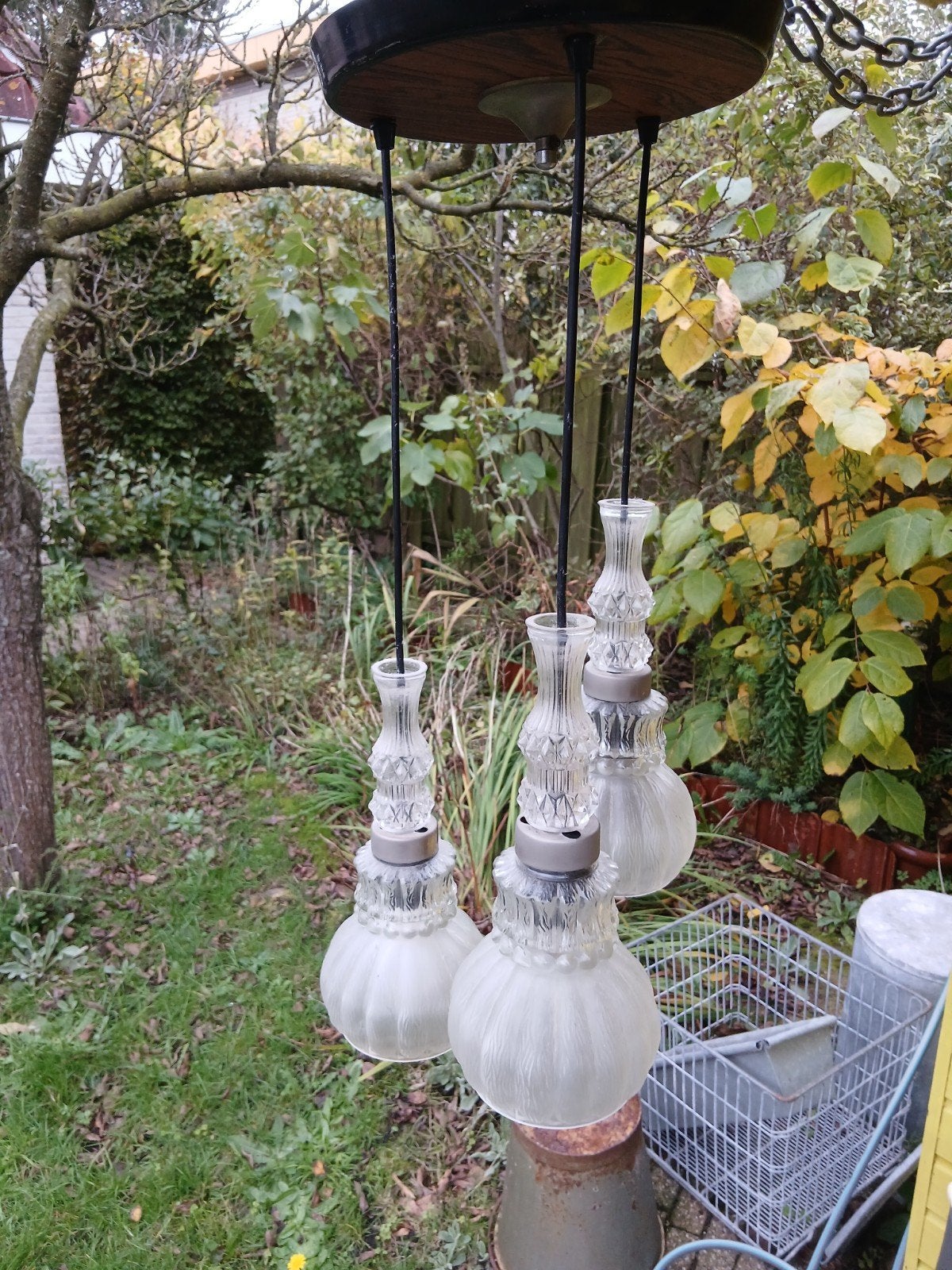 retro mid century hanglamp,  cascade lamp, Ophalen of Verzenden, Huis en Inrichting