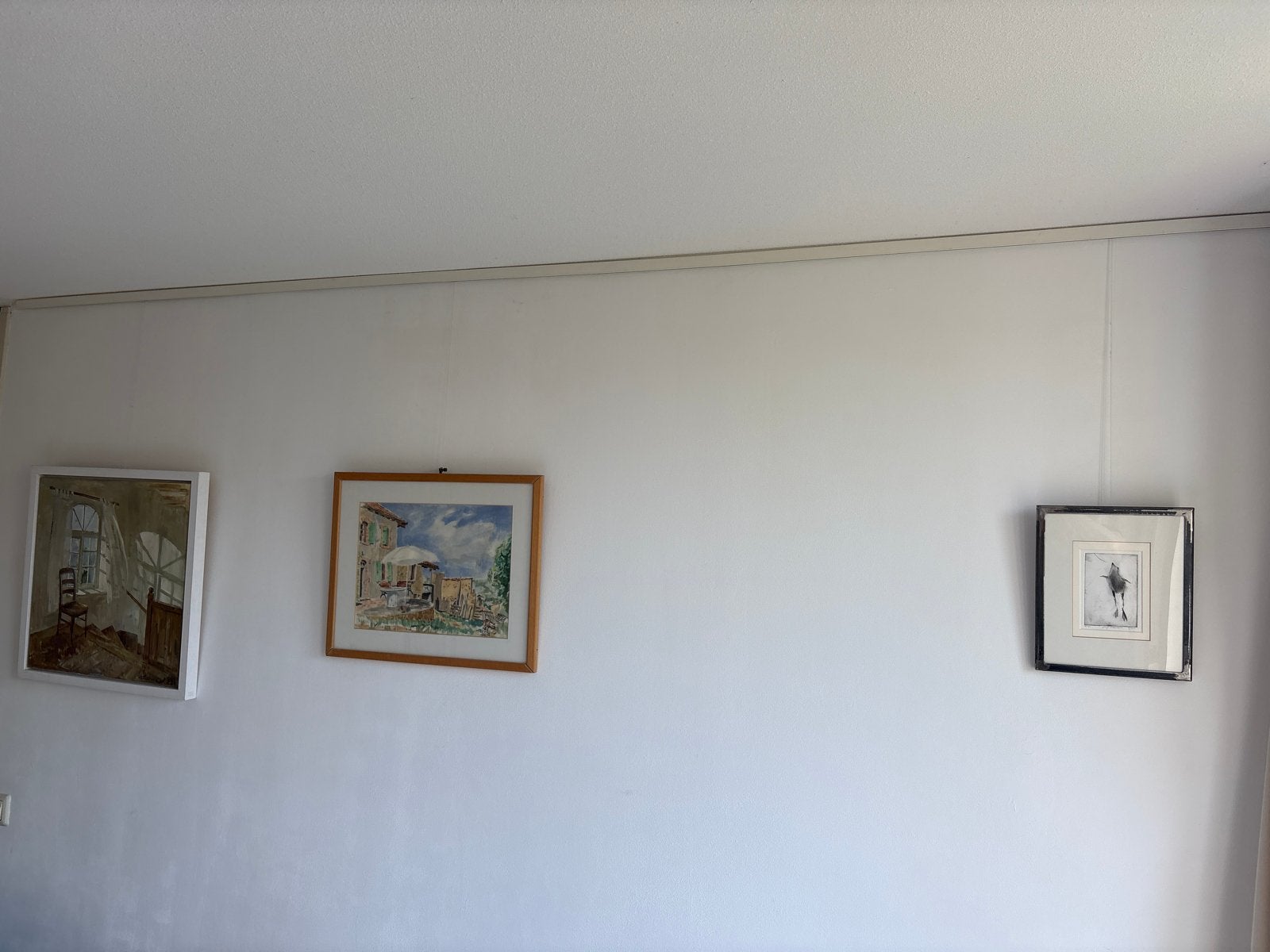 Schilderij rails 16 meter met doppen en schroeven, Ophalen, Gebruikt, Wit, Metaal
