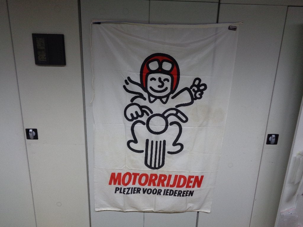 Motorrijden Vlag, Ophalen of Verzenden, Gebruikt