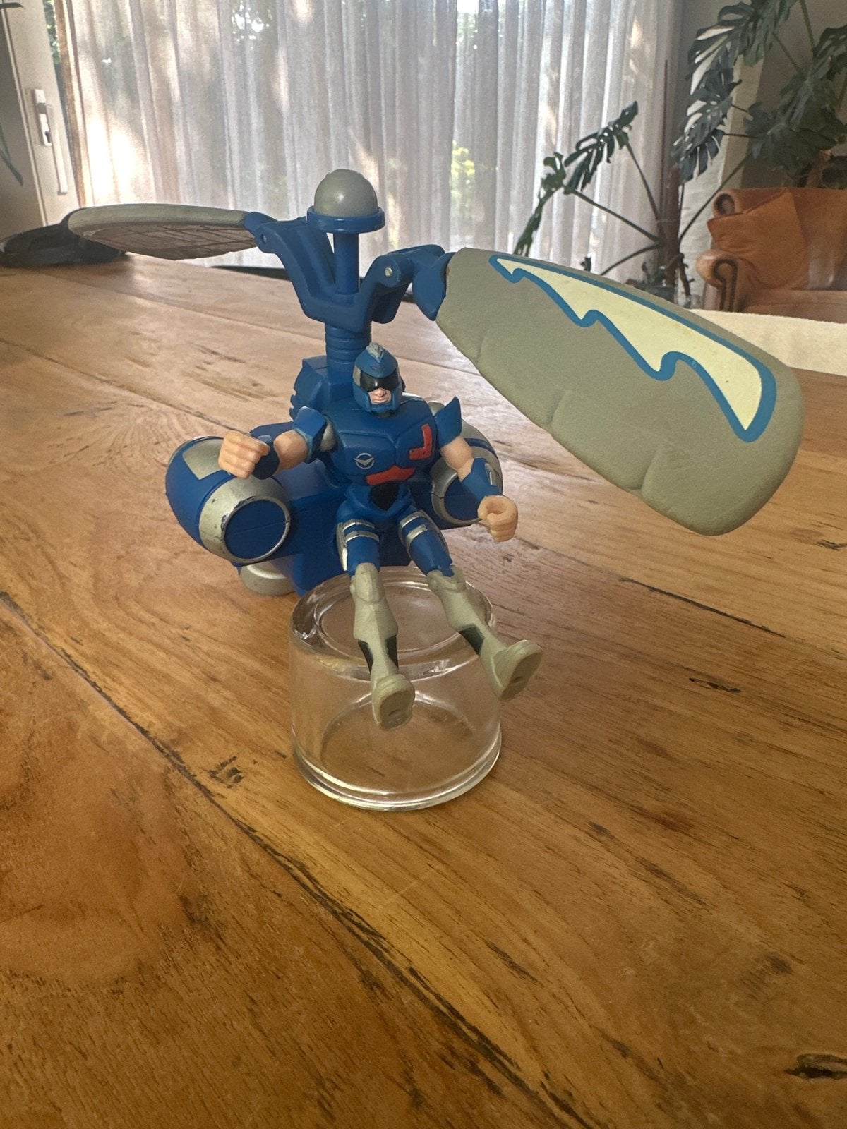 Vintage actiefiguur met helikopter - Speelgoed, Ophalen of Verzenden, Gebruikt