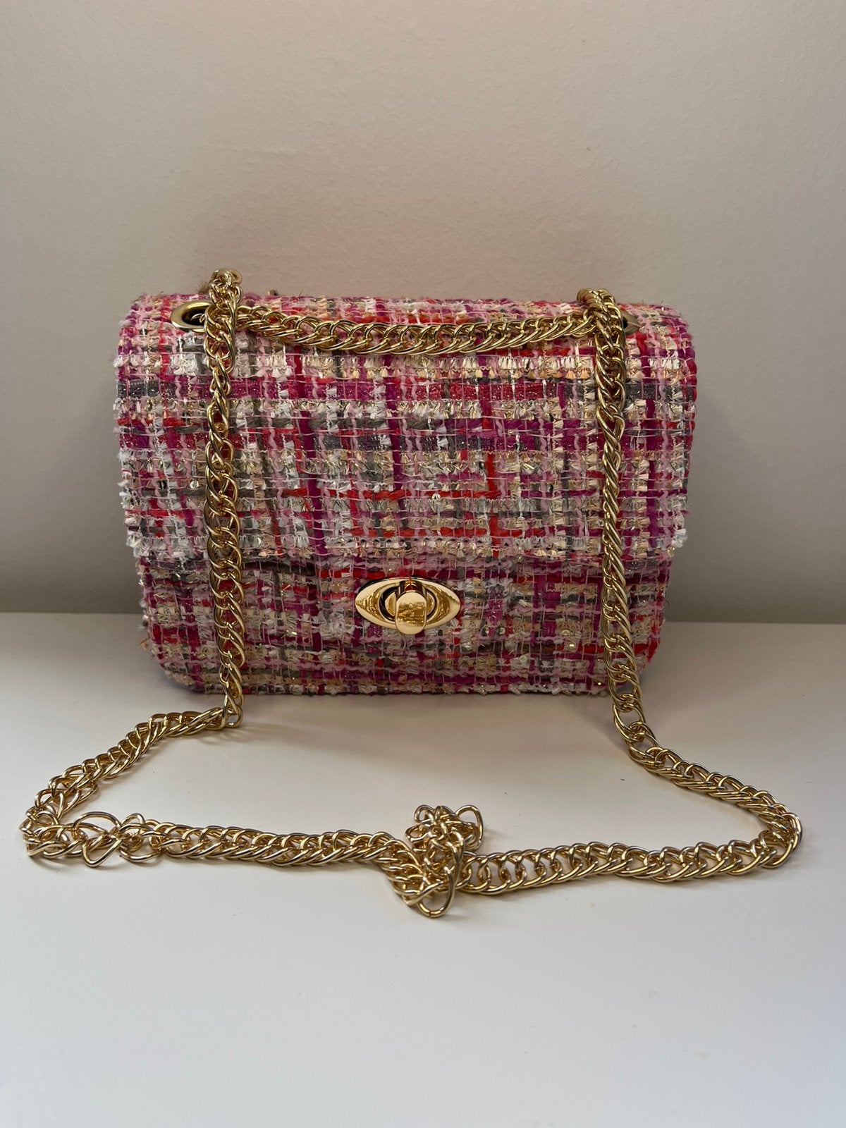 Stoffen geruite tassen roze en paars, Sieraden, Tassen en Uiterlijk, Ophalen of Verzenden, Nieuw, Roze, Avondtasje