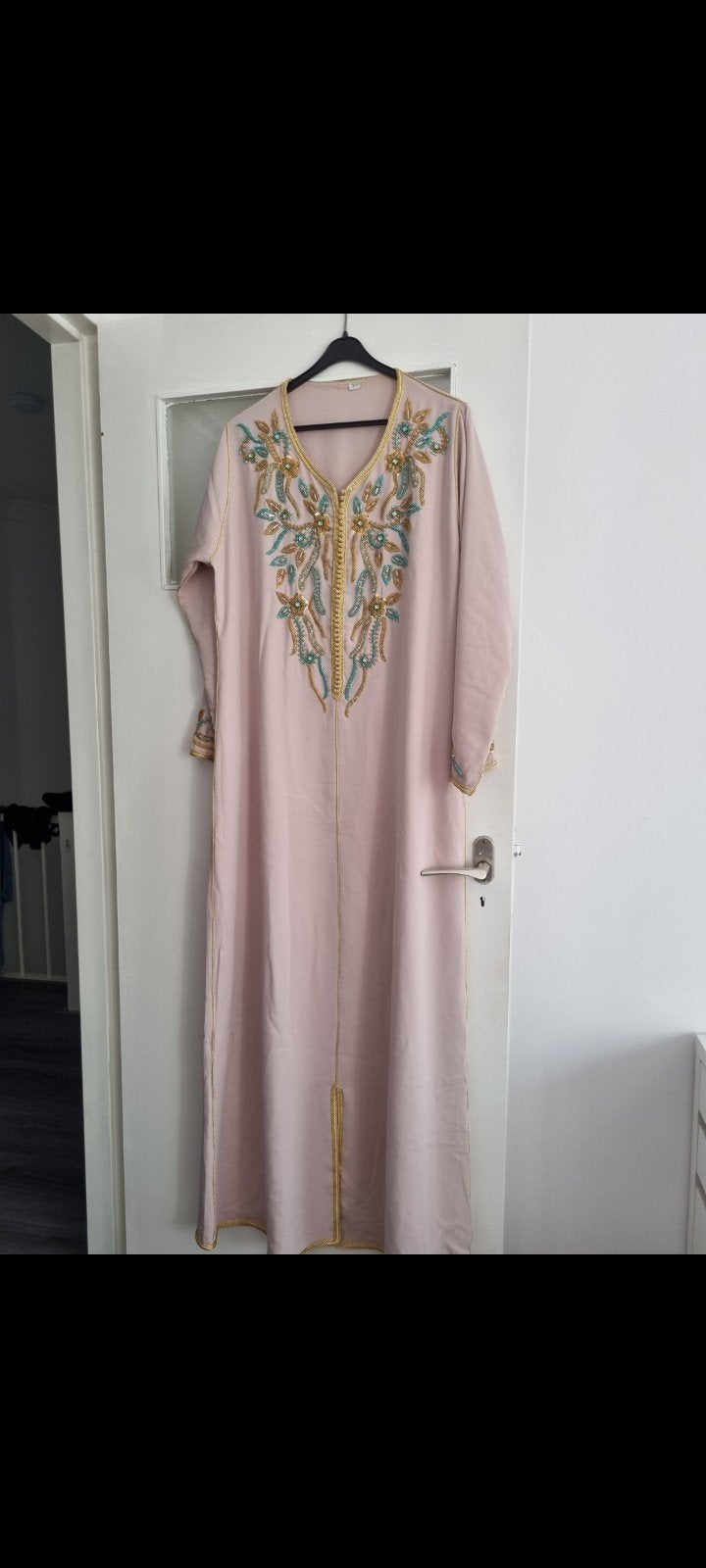 Elegante Marokkaanse Kaftan met Borduurwerk, Maat 38/40 (M), Ophalen of Verzenden, Roze, Onder de knie