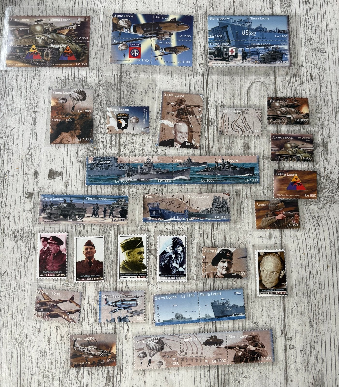 Sierra Leone Postzegels - D Day invasie 1944, Ophalen of Verzenden, Overige landen, Postfris