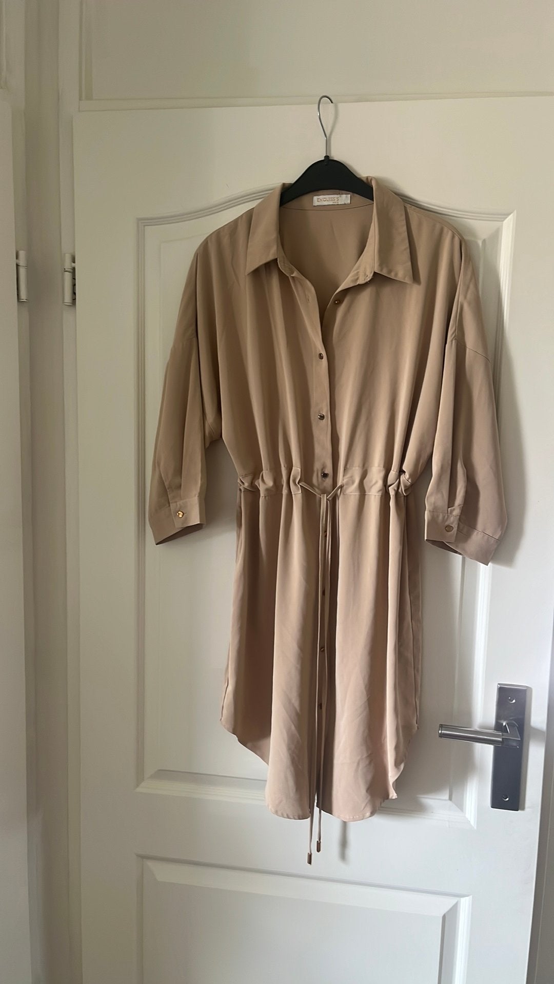 Jurkje L beige Exquiss’s, Verzenden, Beige, Maat 42/44 (L), Zo goed als nieuw