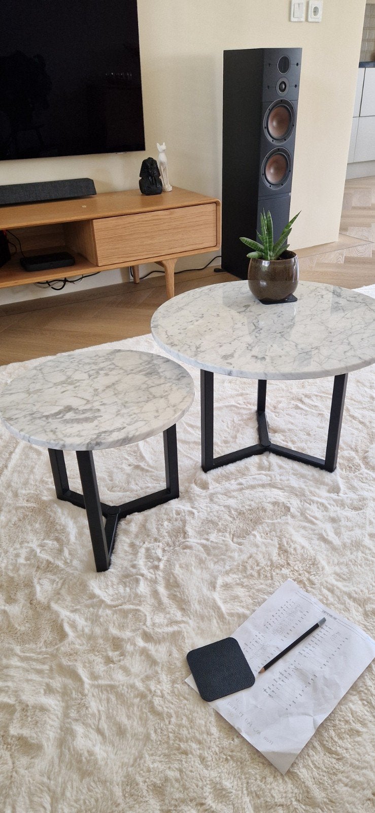 marmeren salontafels - 40 & 60cm, Huis en Inrichting, Ophalen