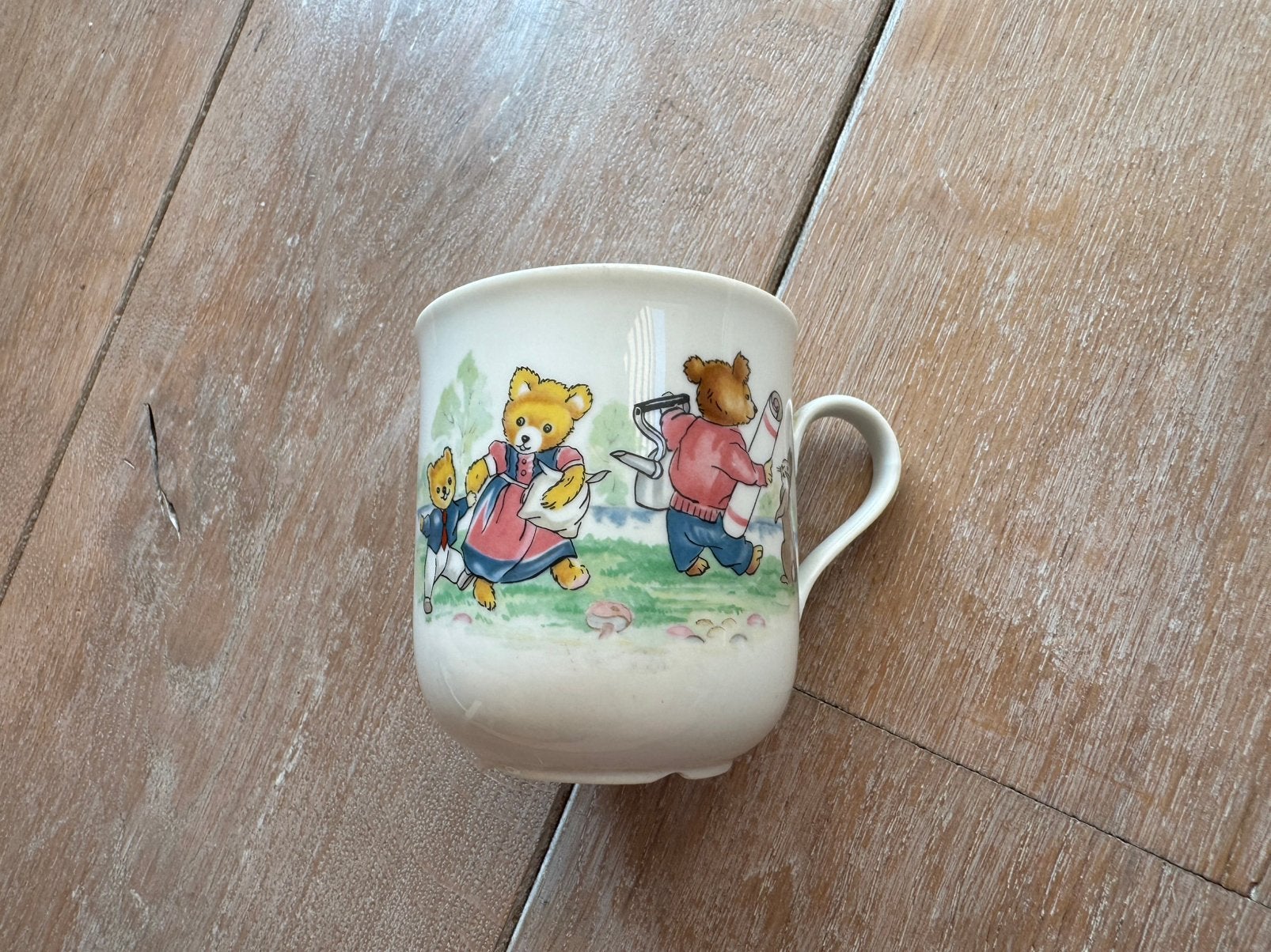 Kindermok, beker, beren tafereel, Ophalen of Verzenden