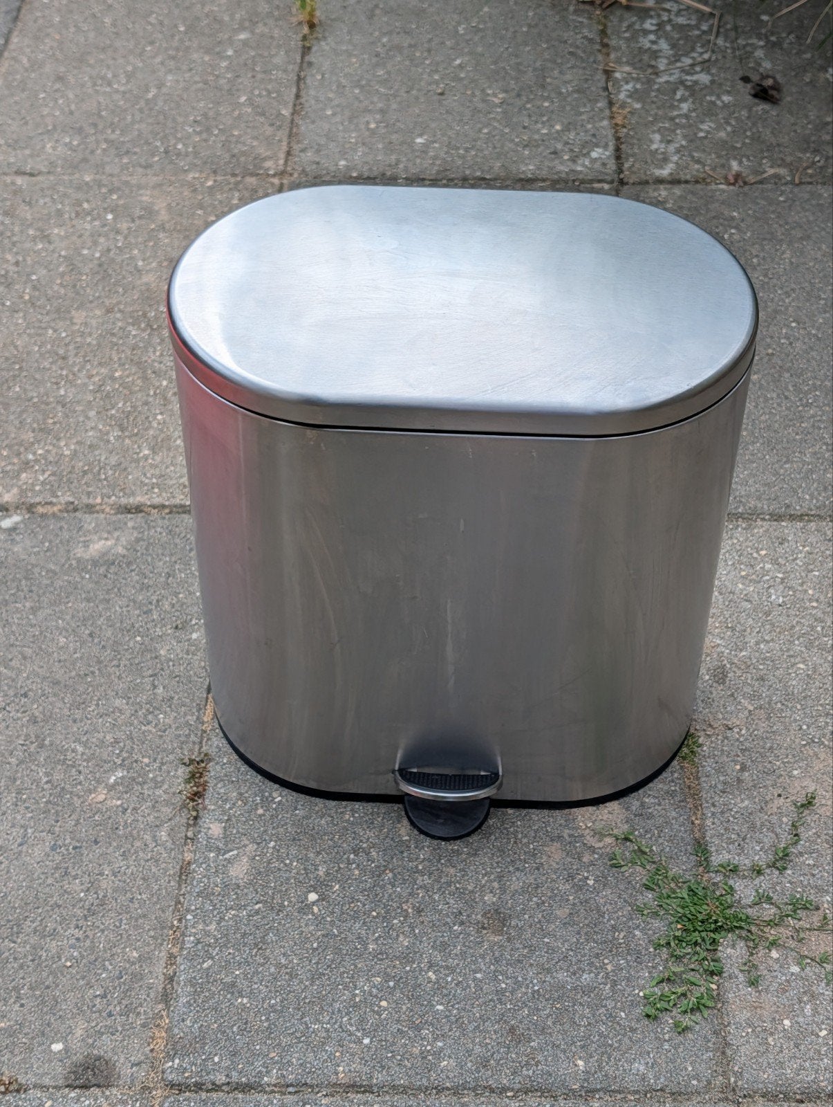 IKEA STABBEN Pedaalemmer - 20L - RVS - Dubbele bak, 20 tot 30 liter, Ophalen, Zo goed als nieuw, Rvs