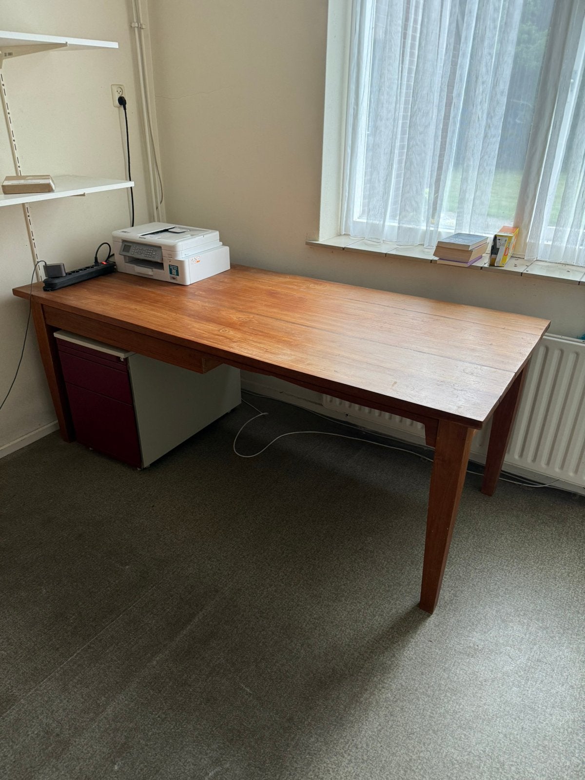 Teak houten tafel GRATIS, Huis en Inrichting, Tafels | Eettafels, Ophalen, Gebruikt, 200 cm of meer, 50 tot 100 cm