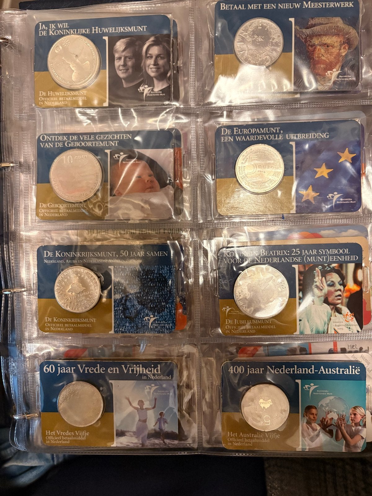 Grote collectie coincards met misdruk en diverse uitvoeringe, Ophalen, Koningin Beatrix, Euro's, Setje