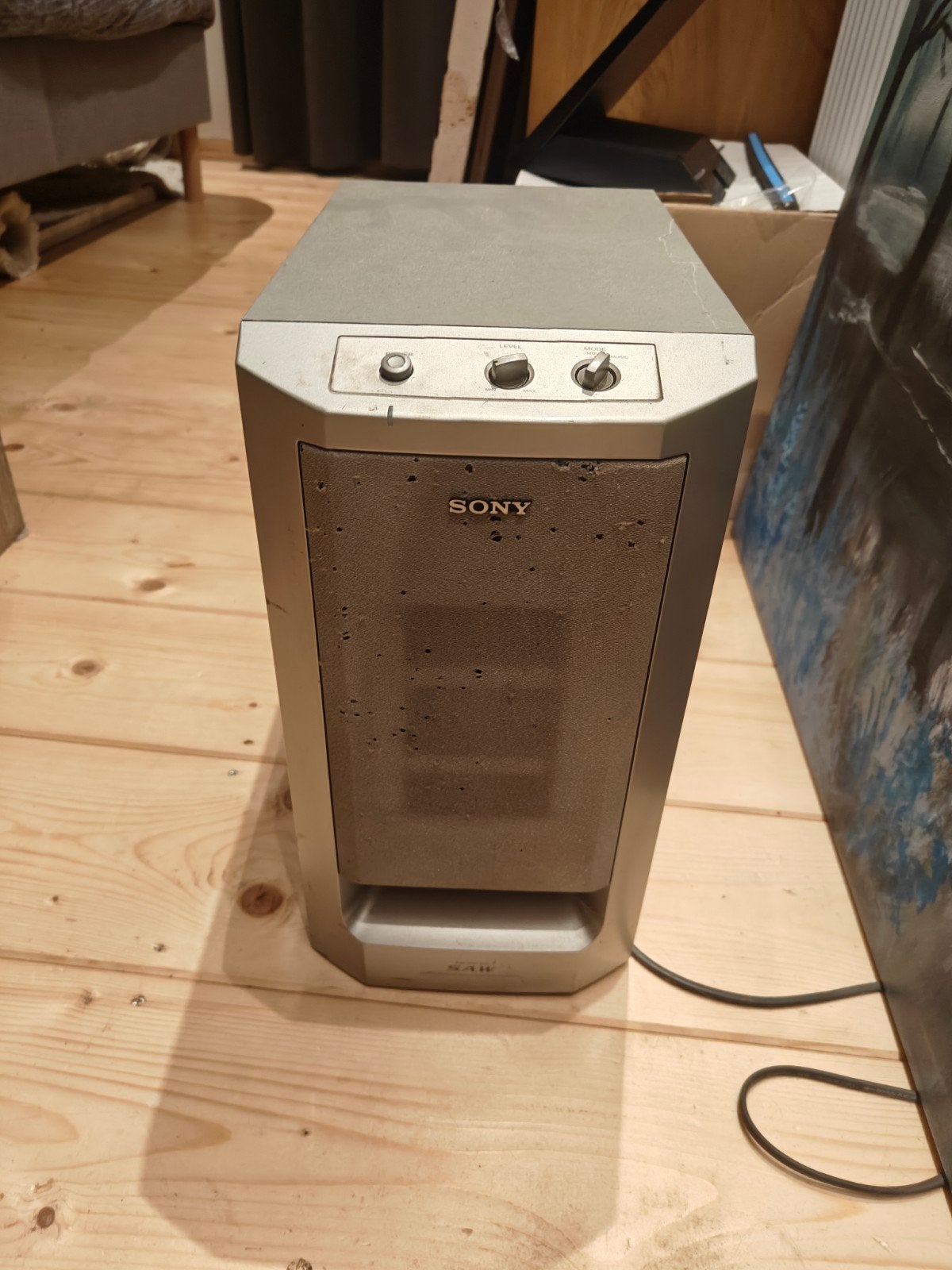 Sony Subwoofer Grijs - Mooie zware bas, opknapper, Audio, Tv en Foto, Luidsprekers, Gebruikt, Subwoofer, Ophalen of Verzenden