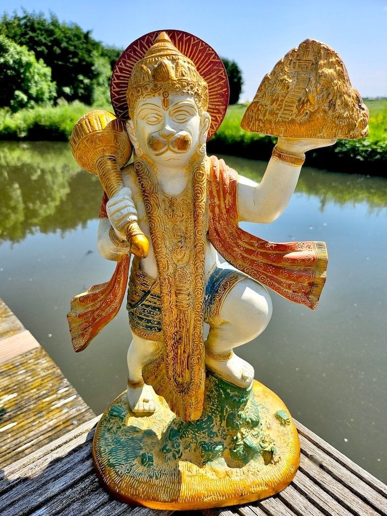 HANUMAN BEELD COLOR BRONS 39 CM, Ophalen of Verzenden, Nieuw, Beeld(je), Hindoeïsme