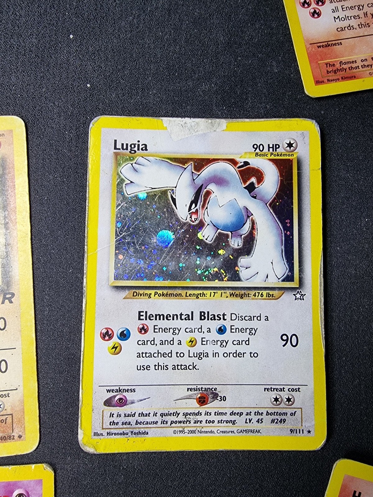 Pokémon Lugia 9/111 Neo Genesis Holo, Ophalen of Verzenden, Gebruikt, Losse kaart, Foil