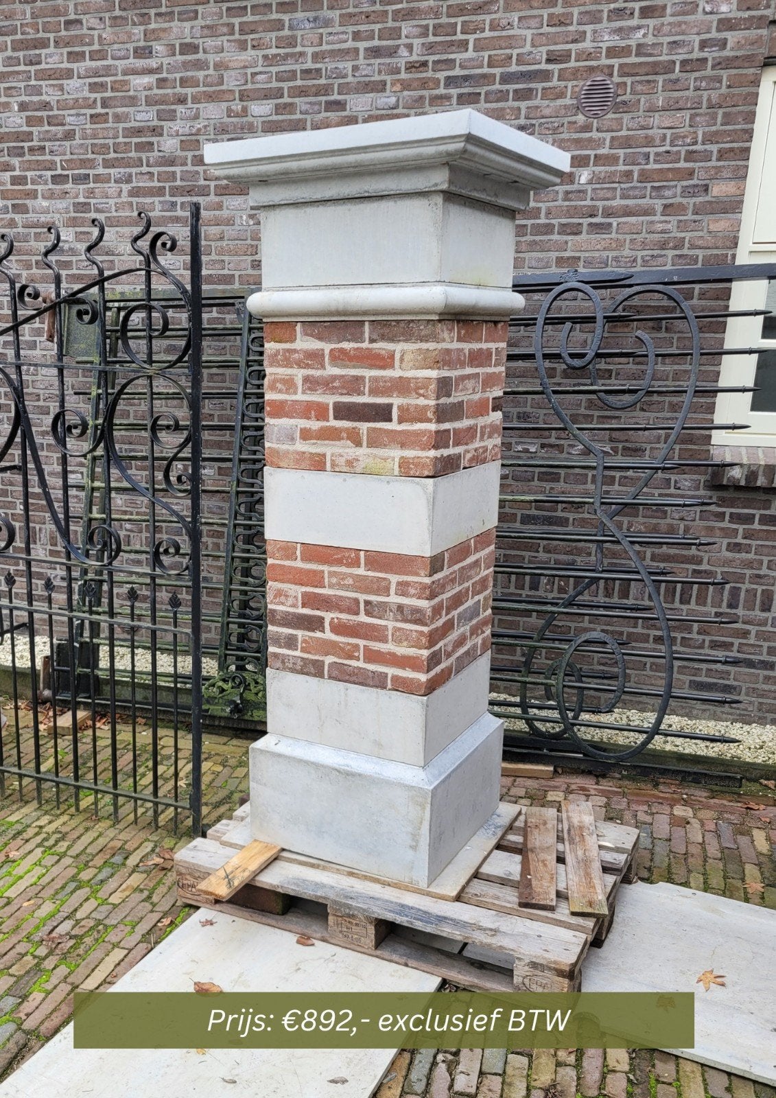 Gemetselde zuilen / poeren, Ophalen
